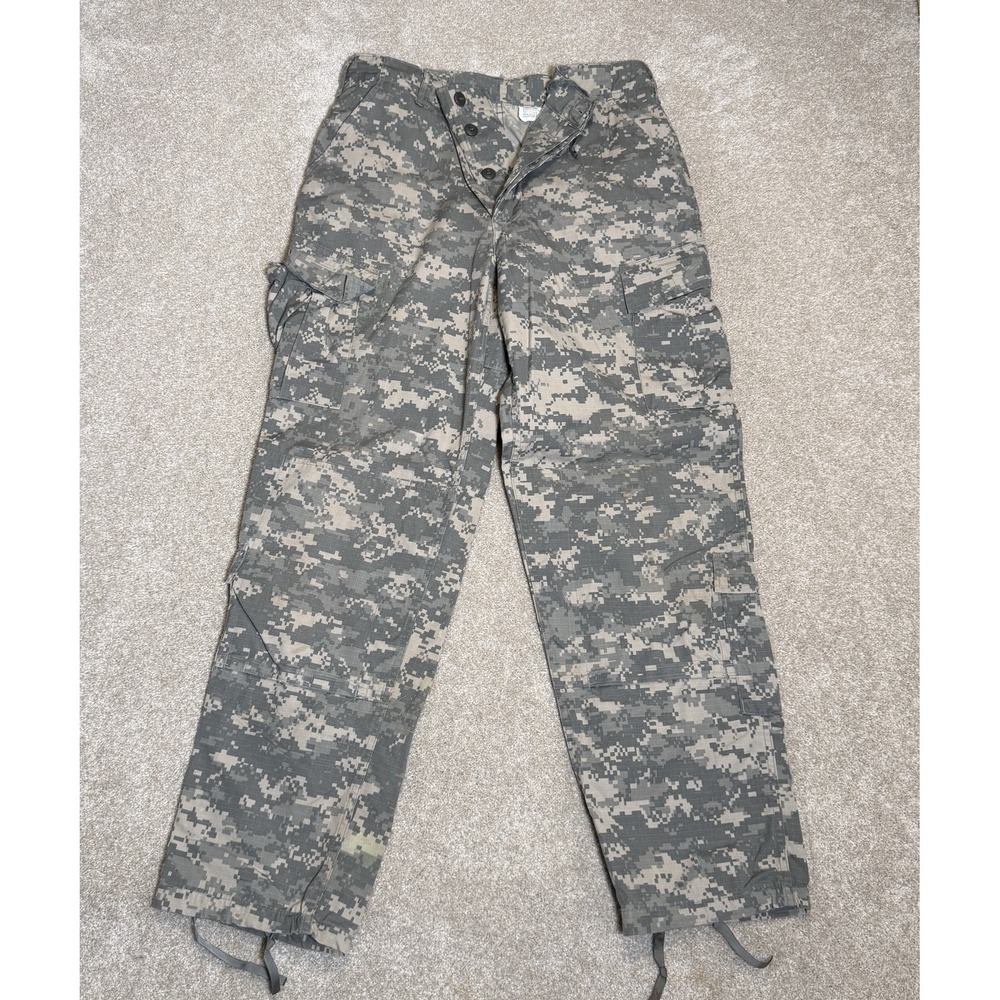 US Military Combat Trousers Men's Medium-Long Digital‎ Green Camo Cargo Pants